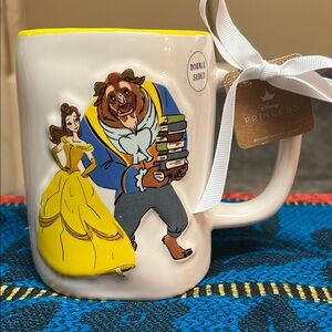 Disney Princess Beauty and the Beast Mug - Yellow and White